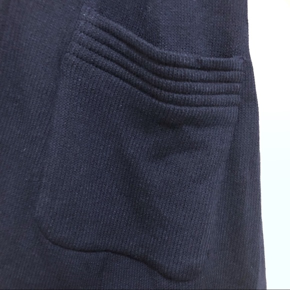 St. John Navy Zip Up Long Duster Knit Cardigan - Picture 3 of 5